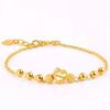 Pulseira de Ouro Aluvial para Mulheres, Luxo Acessível, Alta Qualidade, Pulseira com Contas de Transferência de Coração, Acessórios de Design Exclusivo, Joia de Mão Duradoura e Que Não Desbota