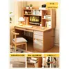 Escritorio con estantería, mesa integrada para estudiantes y uso doméstico, escritorio de escritura para dormitorio, montado en la pared con cajones, estantería, escritorio de oficina para computadora para adultos