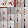 Pulsera Artesanal de Madera con Semillas de Cascabel, Cascabel de Agitar a Mano, Carrillón de Viento de Cáscara de Fruta de los Deseos, Colgante para Bolso, Llavero para Teléfono