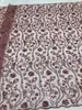 Nuevo Tejido de Malla Transparente con Agujeros en el Borde de 6 mm, Patrón de Azulejo, Flor de Pluma de Hoja de Rama Larga de Doble Cara, Vestido de Moda, Bordado de Lentejuelas a la Moda