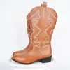 Novas botas de cavaleiro de cano alto bordadas para mulheres, comércio exterior europeu e americano, tamanho grande para comércio exterior transfronteiriço, bico fino, salto grosso, botas longas de couro desejo