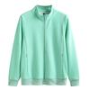 Vestido de Primavera Sudadera con Forro Polar y Cuello Vertical Chaleco Moda Estilo Coreano Corte Ajustado Abrigo Pequeño Manga Larga Top para Mujer 6972-1