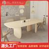 Mesa de comedor y silla de madera maciza nórdica, moderna y sencilla, para apartamentos pequeños, mesa de comedor para el hogar, mesa larga, escritorio de diseño
