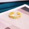 Nuevo Anillo Abierto Vintage Retro Corazón de Zirconia Azul Marino Corona para Mujer Nicho Lujo Ligero Exquisito Brillante