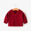 Ropa exterior para bebé Primavera y Otoño Suéter de punto de algodón para bebé Cárdigan Chal delgado Niños y Niñas Otoño Manga Larga Tops para niños pequeños