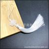 12cm vertical branco jade lótus orelha pendurada traje antigo cheongsam acessórios de vestuário estilo antigo ventilador pingente borla tassel acessórios pingente