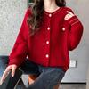Novo Cardigã Tricô Estilo Tweed para Mulheres, Outono 2025, Peça de Roupa Externa Solta e Estilosa para Outono e Inverno