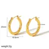 Aretes de Acero Inoxidable con Giro de Hilo del Mismo Estilo de Celebridad de Internet Oro de 18K C Aro Pendiente Hebilla de Oreja Accesorios de Oreja Avanzados Personalizados