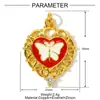 Collar con Colgante de Mariposa Corazón Hueco Goteo de Aceite Transfronterizo Zircón de Cobre Pendientes de Ojo de Diablo Pulsera Accesorios de Joyería para Mujer