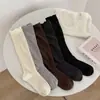 Meias Arrastão Vazadas para Mulheres, Meias Longas Estilo Ballet, Meias de Renda Tricotadas em Algodão, Meias Longas Retrô Japonesas para Outono e Inverno