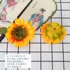Nuevos Capullos de Flores Artificiales en Varios Estilos, Pegatinas de Pared para el Hogar, Decoraciones para Ventanas, Adornos Pequeños, Cabezas de Flores de Girasol Latino