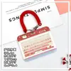 Portatarjetas de Teclado de Alto Valor Horizontal Abs Tarjeta de Identificación de Estudiante Tarjeta Escolar Portatarjetas de Agua Portatarjetas de Identificación para Hombres y Mujeres Cubierta Protectora Transfronterizo