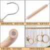 Tienda de Ropa Percha Especial Gancho S Gancho de Madera a Juego Anillos de Madera de Tronco Anillo para Bolsas de Madera Maciza Gancho para Bufandas