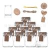 Venta al por mayor de fábrica vidrio transparente 100 ml pudín tamaño pequeño botella de gelatina taza de yogur tapa de corcho estrella de los deseos botella de deriva