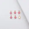 8,9X6,7Mm 0,16g Estrela de Cinco Pontas Multicor Ouro Kc Óleo Gotejado Acessórios Personalizados DIY Feitos à Mão