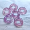 Colgante de Calcedonia Rosa Tipo Hielo Natural, Hebilla de Paz de Ágata Rosa, Candado de Nube Propicia, Colgante de Frijol de Cuatro Estaciones, Adorno de Jade de Nicho