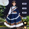 56 traje infantil étnico minoritário Miao traje de performance masculino Mongol Xizang Tujia concubino masculino Marrom