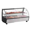 Vitrina Refrigerada Brochetas Fritas de Barbacoa Verduras Estofadas Platos Fríos Congelador Comercial Gabinete de Brochetas Puesto Congelador Horizontal de Vidrio