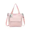 Bolsa tote de nylon com padrão de estrelas estilo coreano, nova, transfronteiriça, grande capacidade, bolsa de ombro, bolsa de mão, adequada para o trabalho, versátil e casual para mulheres