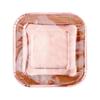 Juego de Vajilla Desechable Oro Rosa de 7 Pulgadas Suministros para Fiesta de Vacaciones Bandeja de Papel Bandeja Cuadrada Vaso de Papel Decoración de Boda para Adultos