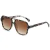 Óculos de Sol Quadrados de Moda Europeia e Americana com Ponte Dupla para Homens e Mulheres, Lentes Oceânicas, Multicor, Protetor Solar Tendência