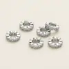 Cobre Dorado Real Conservador de Color Anillo con Agujero Grande Espaciadores Rueda Espaciadores de Circonita Cuentas para Hilo Pulsera Accesorios DIY Materiales para Cuentas
