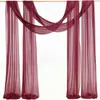 Hermoso Arco de Césped de Gasa Decoración de Fondo para Eventos de Boda Tienda Cortina de Gasa Diseño de Mesa de Fiesta para Celebraciones de Bodas