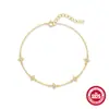 Plata de Ley S925 Pulsera Apilable de Estrella de Ocho Puntas con Múltiples Accesorios Diamante Venta Caliente Moda Elegante Versátil Accesorios de Joyería para Mano
