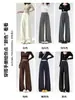 Nueva colección de principios de otoño: Pantalones de pierna ancha, adelgazantes, de corte relajado y sin esfuerzo chic para mujeres petite, perfectos para primavera y otoño, con cintura alta y una caída favorecedora