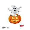 Globo de Película de Aluminio Caricatura Calabaza Gato Araña Bruja Momia Fantasma Calavera Tema de Fiesta de Halloween Horror