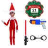 2026 Amazon Mais Vendido Tecido de Natal Estante 24 Dias Antes do Natal Desafio Diferente Boneco Elfo Figura Brincar