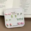 Conjunto de Brincos Coloridos Borboleta Cachorro Dopamina Nova Primavera com Hastes de Prata para Meninas Estudantes Fofas Brincos de Desenho Animado