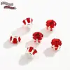 Base Redonda Plateada Seis Garras Incrustaciones de Cristal Zircón Colorido Garras Diamante Pulsera Collar DIY Accesorios de Joyería Cosidos a Mano con Diamantes