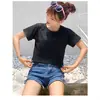 Camiseta de Manga Corta 2026 Verano Estilo Coreano Versátil Cuello Redondo Corte Holgado Estudiante Color Sólido Camisa Base Blanca para Mujer Estilo Casual Japonés y Coreano