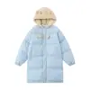 Abrigo de Algodón con Capucha Patchwork de Lana de Cordero Estilo Dulce y Perezoso para Mujer, Nueva Chaqueta de Invierno Puffer de Oso Linda de Longitud Media 2025