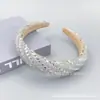 Diadema Transfronteriza de Diamantes Completos, Estilo Coreano Otoño e Invierno, Diadema Alta de Ala Ancha, Lujo de Gama Alta, Uso Diario, Accesorio Versátil para el Cabello