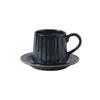 Chá da tarde retrô requintado estilo japonês Caneca de café e pires listrados Garland combinação de cerâmica para escritório xícara de leite para café da manhã