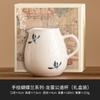Orquídea mariposa pintada a mano de fábrica huevo de dragón copa justa mar de té taza pública de cerámica juego de té kung fu juego de té para dividir el té