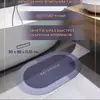 Tapete de piso de Diatomita con patrón de mármol de lujo para baño y inodoro, absorbente, secado rápido, fácil de mantener, transfronterizo TEMU