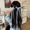 Grampo de Cabelo Laço de Fita Doce e Fofo Presilha Dupla para Rabo de Cavalo Tira de Cabelo com Fita Tira de Cabelo Grampo de Cabelo Acessórios de Cabelo Japoneses e Coreanos para Meninas