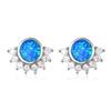 Plataforma Amazon AliExpress:Pendientes de ópalo azul intenso para mujer, exquisitos, con personalidad de una generación de cabello.
