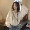 Camisa Blanca Bordada con Flores para Mujer 2026 Primavera Nueva Camisa de Manga Larga Estilo Francés con un Diseño Fresco y Delicado
