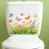 Fun-M592 Flores e Borboletas Pintadas em Desenho Animado Decoração de Banheiro e Vaso Sanitário Adesivo para Vaso Sanitário Atacado de Comércio Exterior
