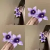 Grampo de Cabelo Super Fada Gradiente Roxo Lírio Adereços Fotográficos Atmosféricos Franja Lateral Headwear Presilha Bico de Pato