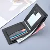 Nueva Cartera Corta de Cuero Sintético para Hombre, Portatickets, Tienda Diez Yuan, Suministro de Fábrica, Suministro Directo, 9.9 Envío Gratis