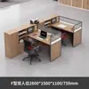 Mesa de Escritório Simples Moderna Tela para Duas-Quatro-Seis-Oito Pessoas Estação de Trabalho com Porta-Cartão Combinação de Mesa e Cadeira Financeira