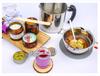 Juego de Olla para Verter para Hacer Velas 1000ML Mango Ondulado Boca Ancha Olla para Derretir Cera Doble Boca Olla para Horno