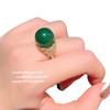 Colar Coroa Joia Esmeralda Brasileira Novo Estilo Chinês Calcedônia Verde Claro Zircônia Brincos Anel