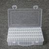 Caja de Almacenamiento de Plástico Transparente, Caja Organizadora Desmontable para Joyería y Arte de Uñas, Almacenamiento para el Hogar, Caja de Almacenamiento de Escritorio con Tapa
