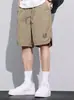 Shorts de Seda Gelada Rosa Misterioso Masculino Verão Finos Respiráveis Secagem Rápida Shorts de Praia Esportivos Casuais Largos de Cinco Pontos